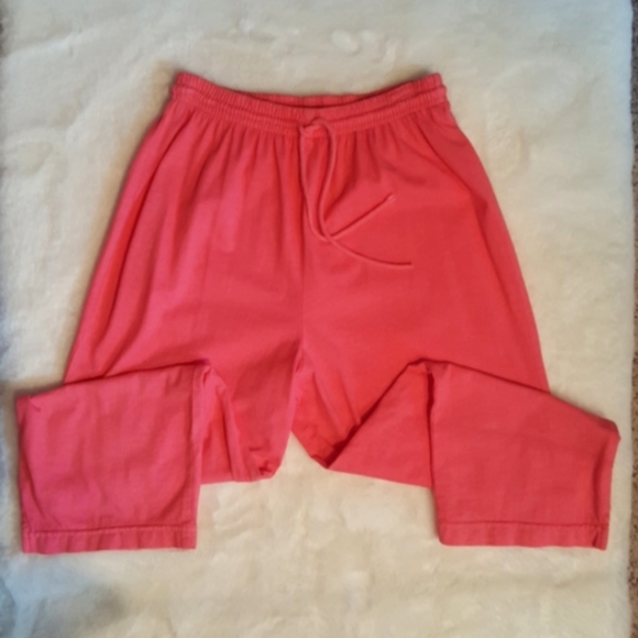 ON WHITE ♡ Gorgeous 2pc Ruffled Coral Long Sleeve Button Jacket Top 'n Capris M - Picture 7 of 14